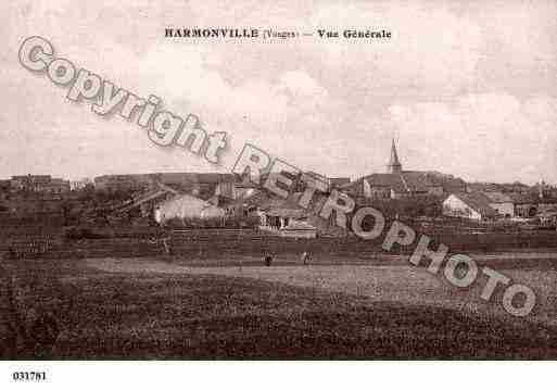 Ville de HARMONVILLE, carte postale ancienne