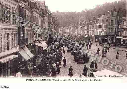 Ville de PONTAUDEMER, carte postale ancienne