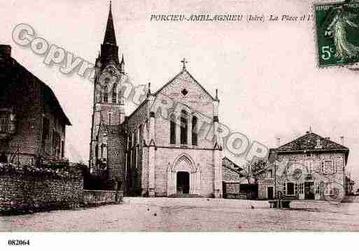 Ville de PORCIEUAMBLAGNIEU, carte postale ancienne