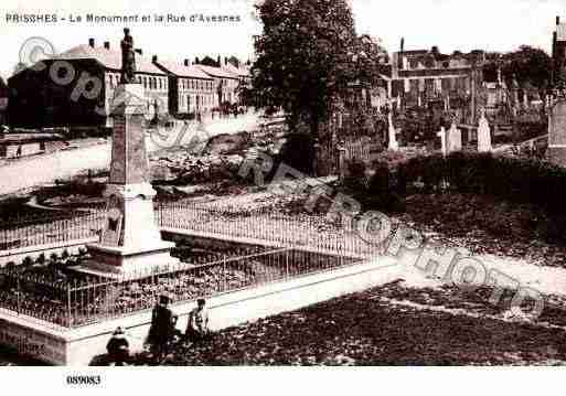 Ville de PRISCHES, carte postale ancienne