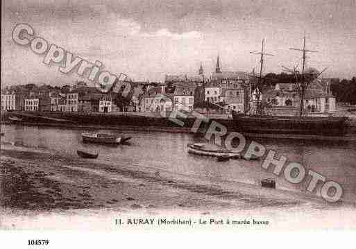 Ville de AURAY, carte postale ancienne