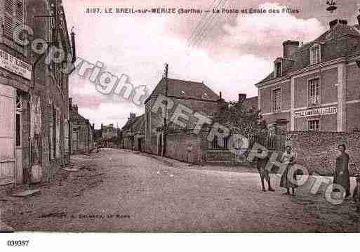 Ville de BREILSURMERIZE, carte postale ancienne