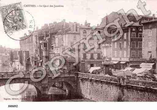 Ville de CASTRES, carte postale ancienne