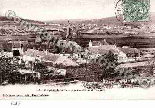 Ville de CHAMPAGNESURSEINE, carte postale ancienne