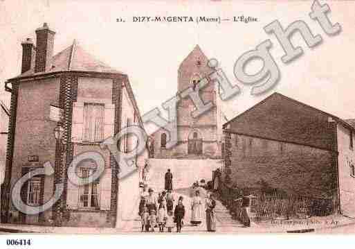 Ville de DIZY, carte postale ancienne