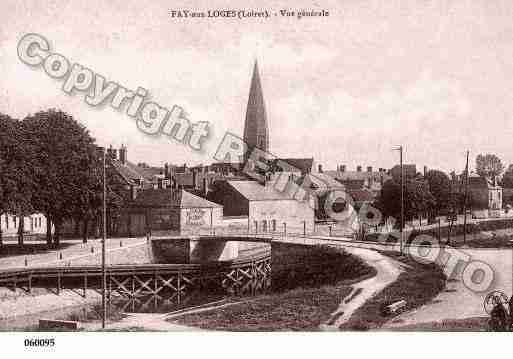 Ville de FAYAUXLOGES, carte postale ancienne