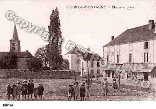 Ville de FLEURYLAMONTAGNE, carte postale ancienne