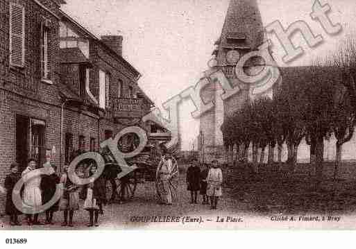 Ville de GOUPILLIERES, carte postale ancienne