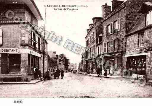 Ville de LOUVIGNEDUDESERT, carte postale ancienne