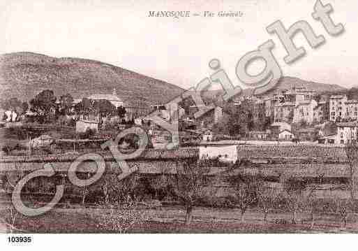 Ville de MANOSQUE, carte postale ancienne