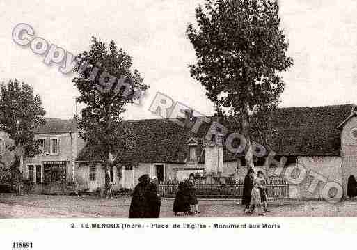 Ville de MENOUX(LE), carte postale ancienne