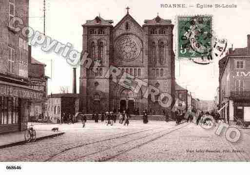 Ville de ROANNE, carte postale ancienne