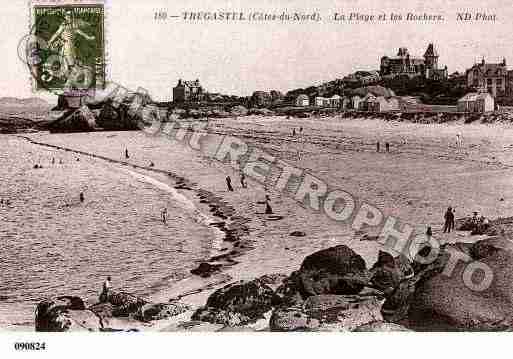 Ville de TREGASTEL, carte postale ancienne