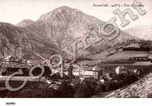 Ville de ALLOS, carte postale ancienne