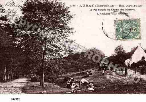 Ville de AURAY, carte postale ancienne