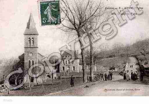 Ville de AYEN, carte postale ancienne