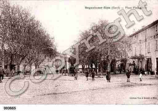 Ville de BAGNOLSSURCEZE, carte postale ancienne