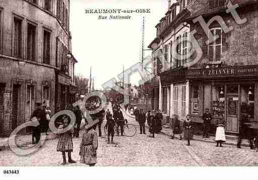 Ville de BEAUMONTSUROISE, carte postale ancienne