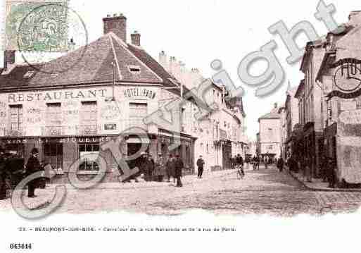 Ville de BEAUMONTSUROISE, carte postale ancienne