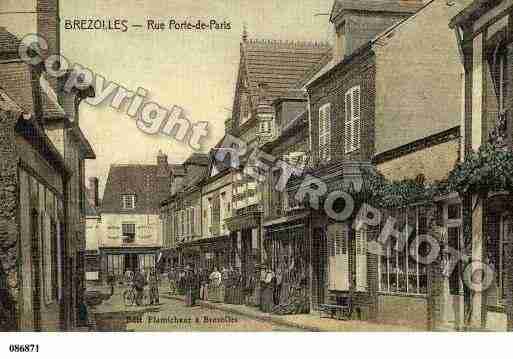 Ville de BREZOLLES, carte postale ancienne