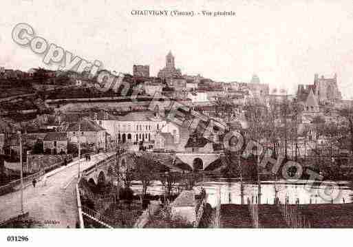 Ville de CHAUVIGNY, carte postale ancienne