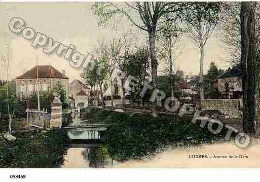 Ville de LORMES, carte postale ancienne