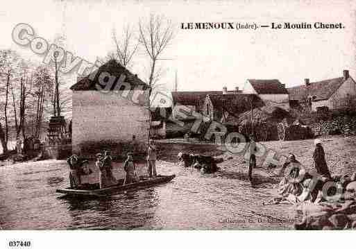 Ville de MENOUX(LE), carte postale ancienne