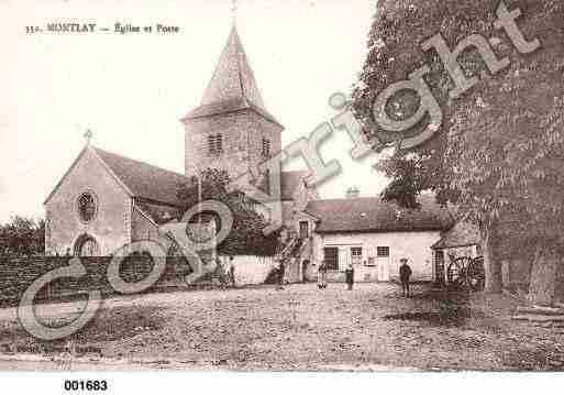 Ville de MONTLAYENAUXOIS, carte postale ancienne