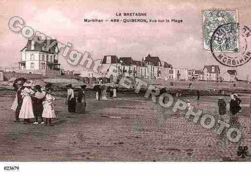 Ville de QUIBERON, carte postale ancienne