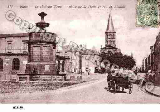 Ville de RIOM, carte postale ancienne