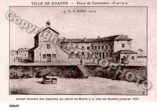 Ville de ROANNE, carte postale ancienne