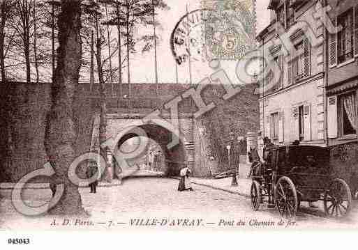 Ville de VILLED'AVRAY, carte postale ancienne