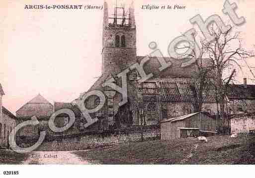 Ville de ARCISLEPONSART, carte postale ancienne