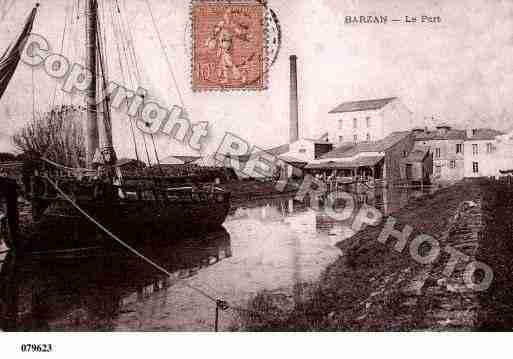 Ville de BARZAN, carte postale ancienne