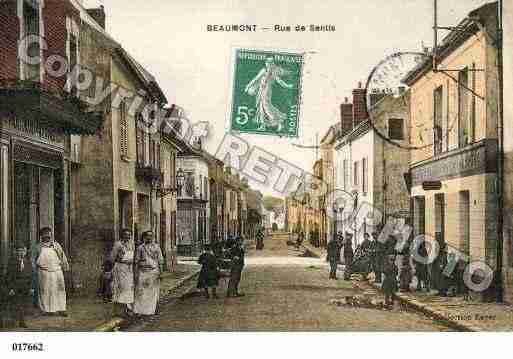 Ville de BEAUMONTSUROISE, carte postale ancienne