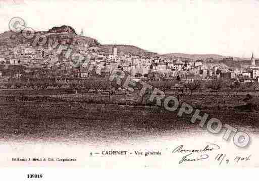 Ville de CADENET, carte postale ancienne