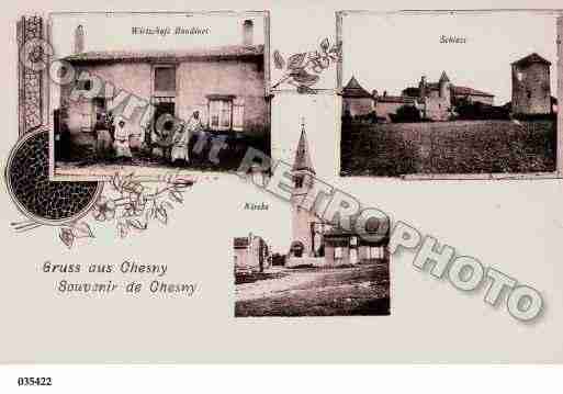 Ville de CHESNY, carte postale ancienne