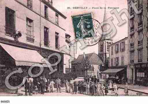 Ville de GENTILLY, carte postale ancienne