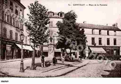 Ville de GENTILLY, carte postale ancienne