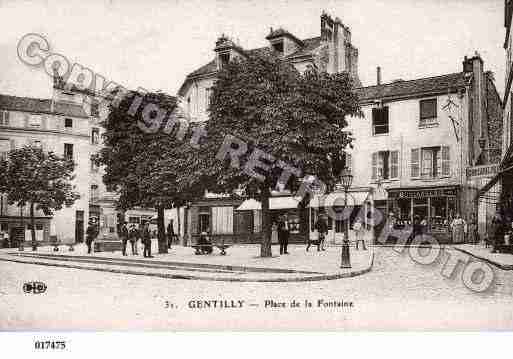 Ville de GENTILLY, carte postale ancienne