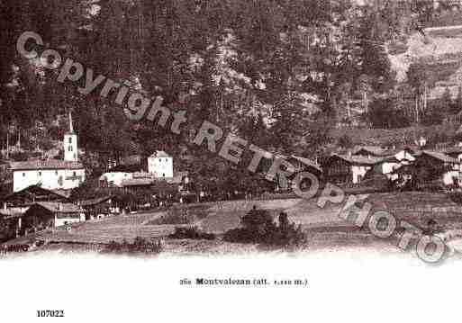 Ville de MONTVALEZAN, carte postale ancienne