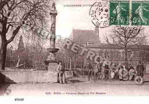 Ville de RIOM, carte postale ancienne