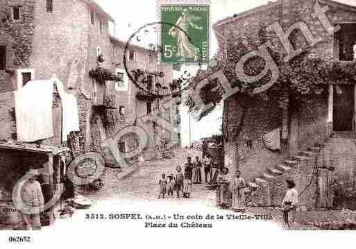 Ville de SOSPEL, carte postale ancienne