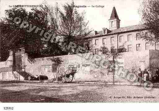 Ville de BAGNOLSSURCEZE, carte postale ancienne