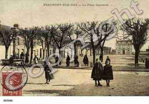 Ville de BEAUMONTSUROISE, carte postale ancienne