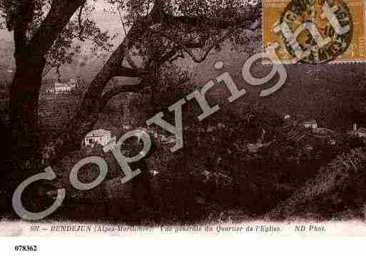 Ville de BENDEJUN, carte postale ancienne