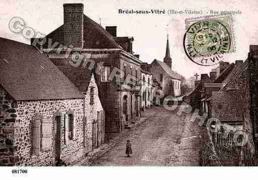 Ville de BREALSOUSVITRE, carte postale ancienne