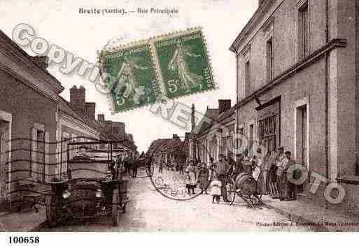 Ville de BRETTELESPINS, carte postale ancienne