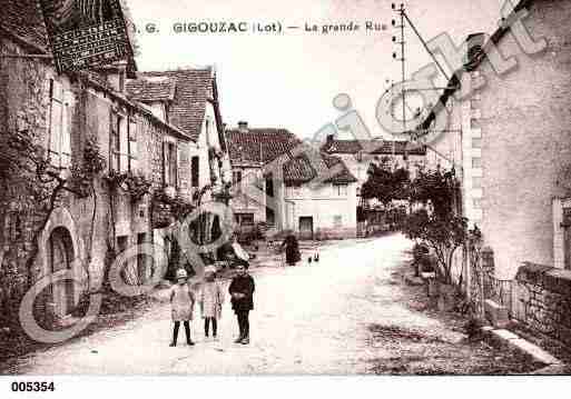 Ville de GIGOUZAC, carte postale ancienne