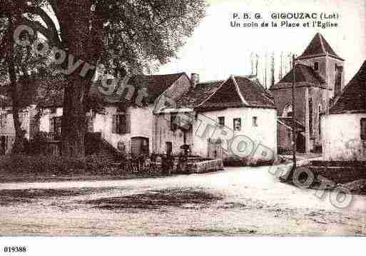 Ville de GIGOUZAC, carte postale ancienne